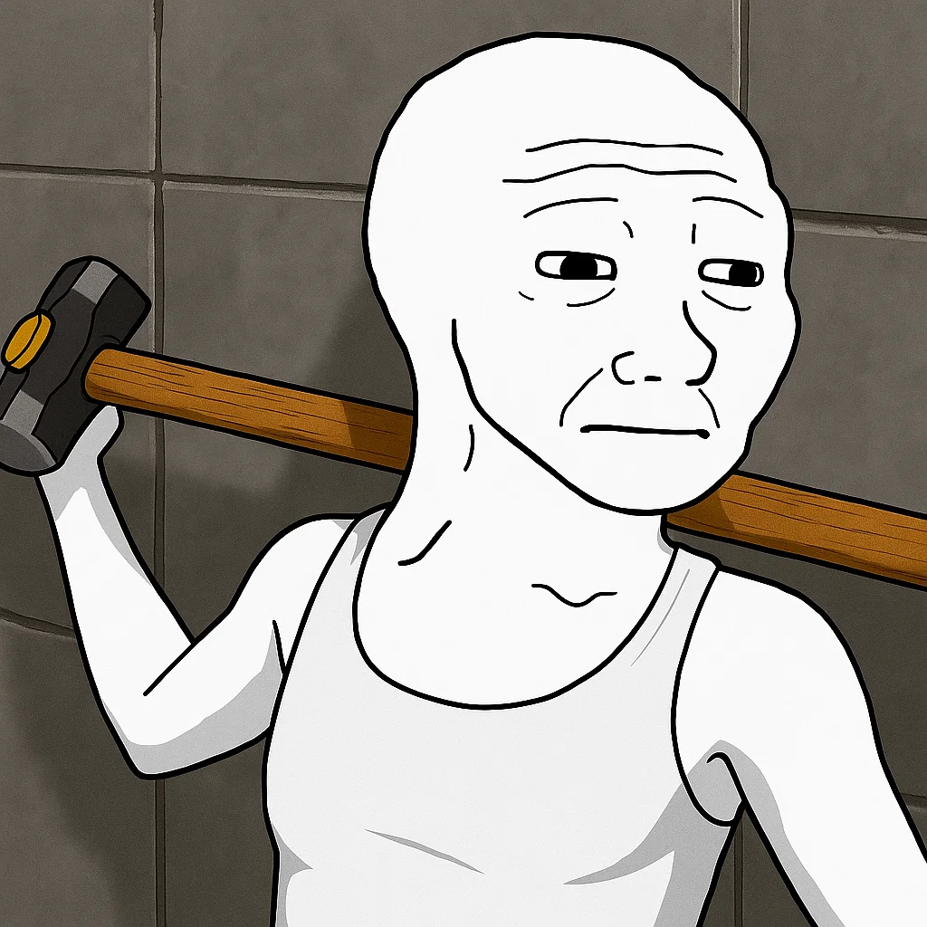 Wojak with sledgehammer